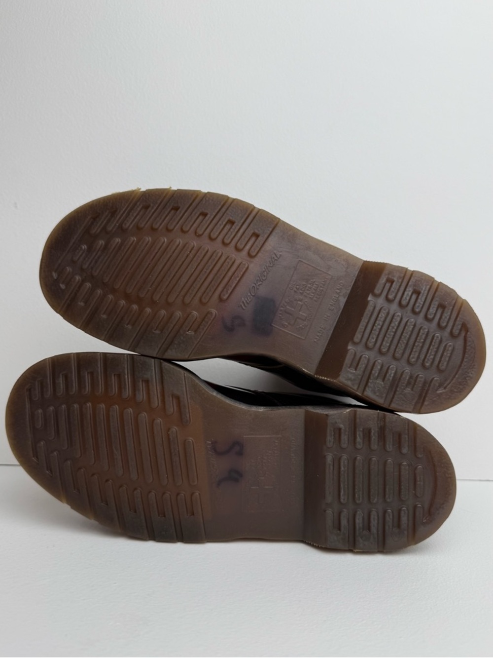 Vintage Doc Martens England Oxblood Red Black 101 MIE Rub Off Boots UK 4 - Picture 12 of 15